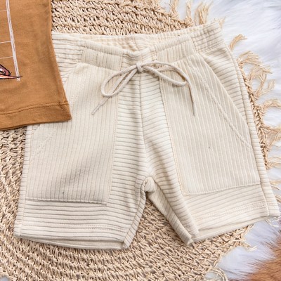 Conj. Camiseta The Giants e Bermuda em Moletinho - Caramelo e Areia